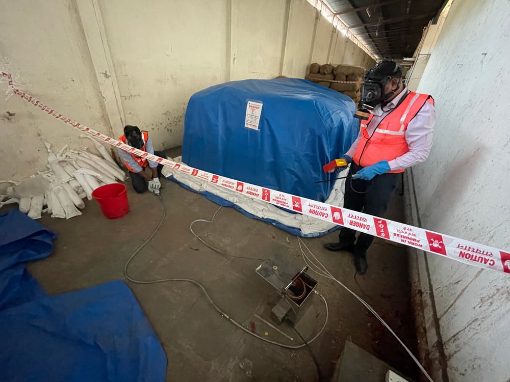 Methyl bromide fumigation sealing